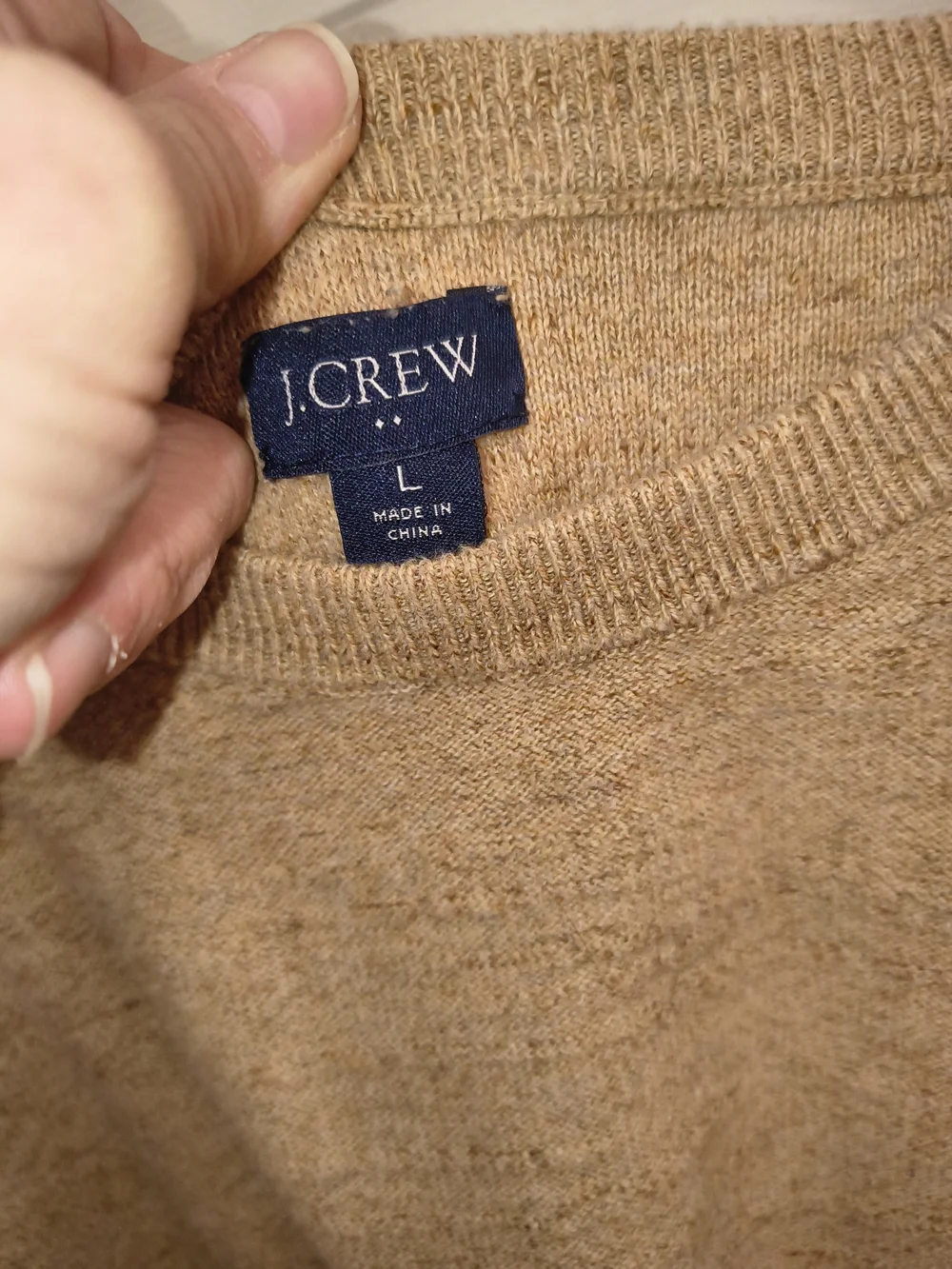 J. Crew Men’s Crewneck Sweater in Beige 🔥
